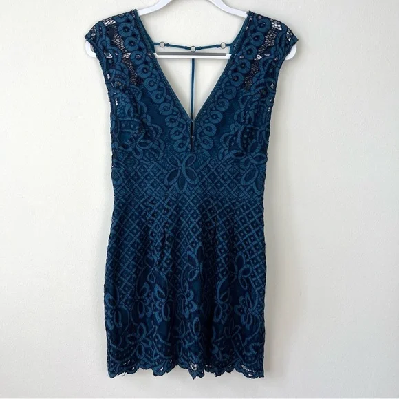 NWT Free People One Million Lovers Blue Lace Mini Dress Dresses NWT Free People One Million Lovers Blue Lace Mini Dress Dresses